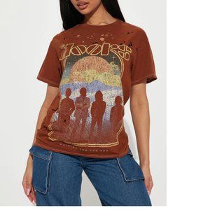 The Doors Waiting for the Sun Logo psychedelic rock Official T-Shirt XL NWT